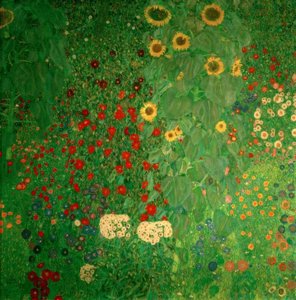 Giardino contadino con girasoli da Gustav Klimt